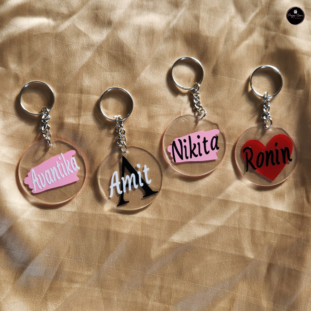 Acrylic Customised Round Keychains – Prayog Boxes & More