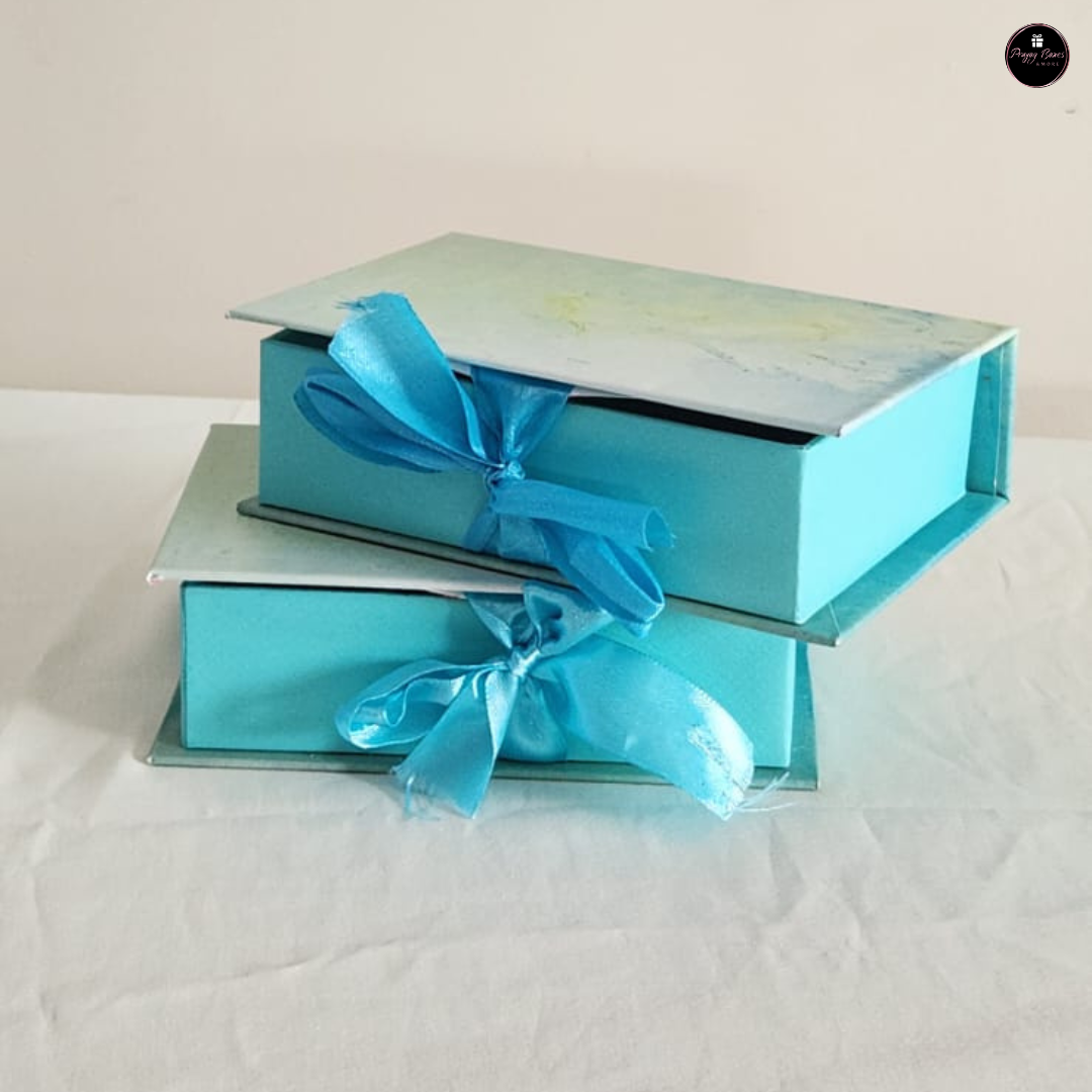Cute Mini Box with Ribbon(Pack of 2 boxes)