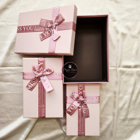 Rectangle Pink Top Pink Base Gift Box | Gift Hampers