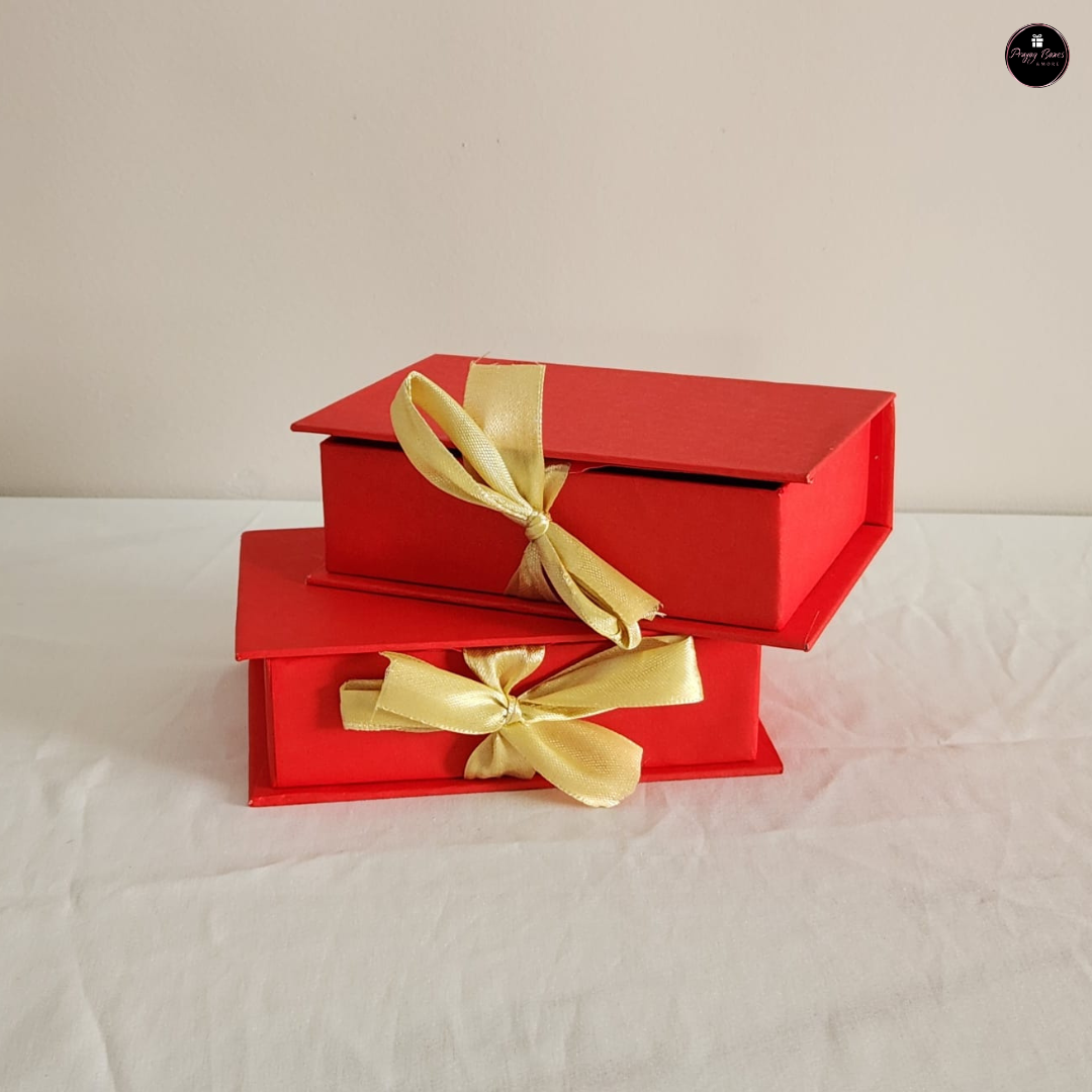 Cute Mini Box with Ribbon(Pack of 2 boxes)