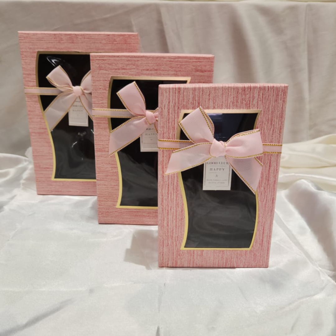 Rectangle pink with lid gift box | Gift Hamper
