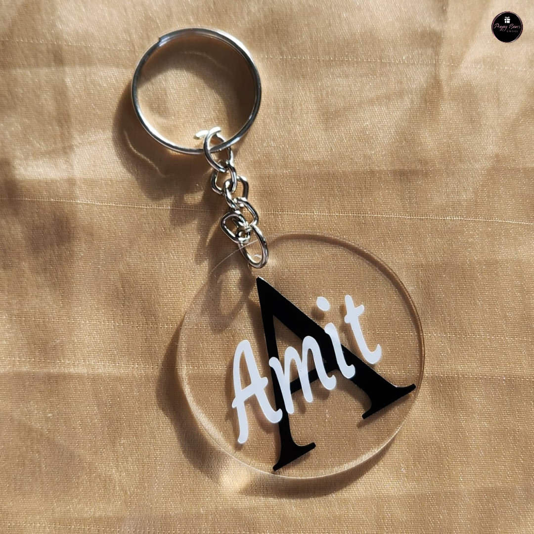Monogram Acrylic Keychain – Personalized with Name - Free Shipping