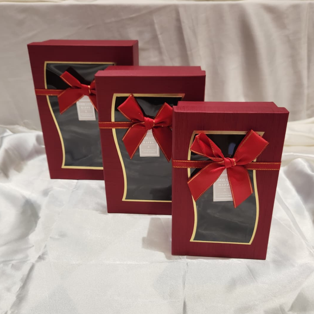 Rectangle brick red with lid gift box | Gift Hamper