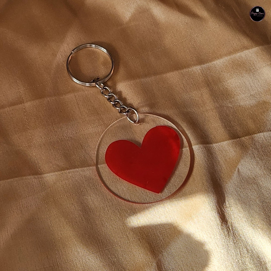 Heart Style Acrylic Keychain - Free Shipping