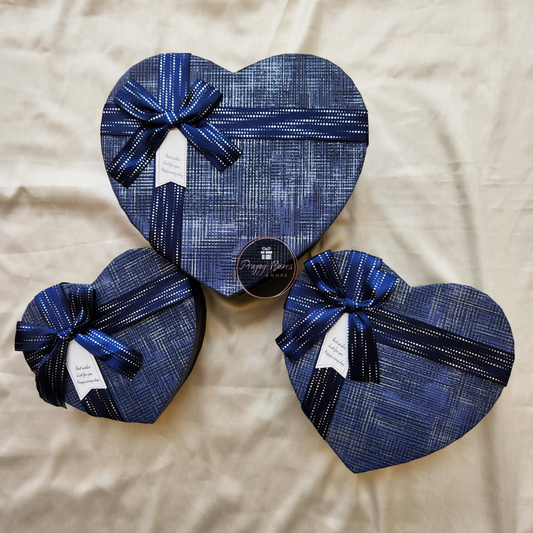 Heart Blue Black Blue Ribbon Gift Box | Gift Hampers