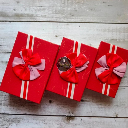 Rectangle Red Top White Base Gift Box |Gifts Hampers