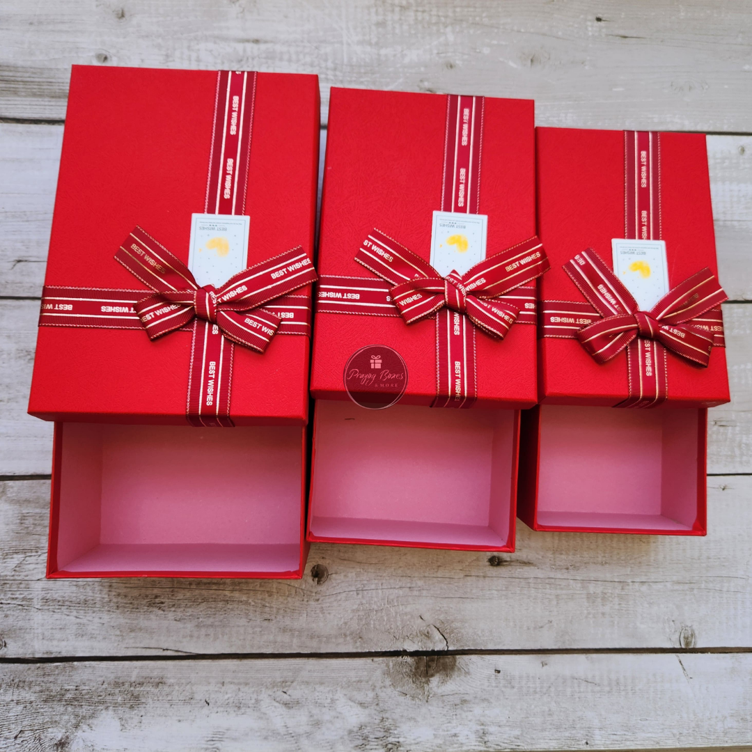 Rectangle Red Top Red Base Gift Box | Valentine's Gifts Hampers