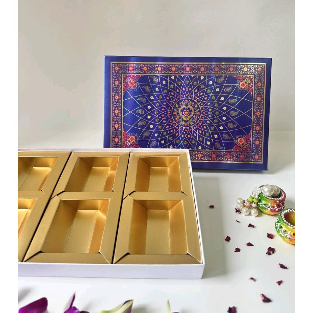 Dry Fruit Box | 6 Compartments| Pack of 2pcs