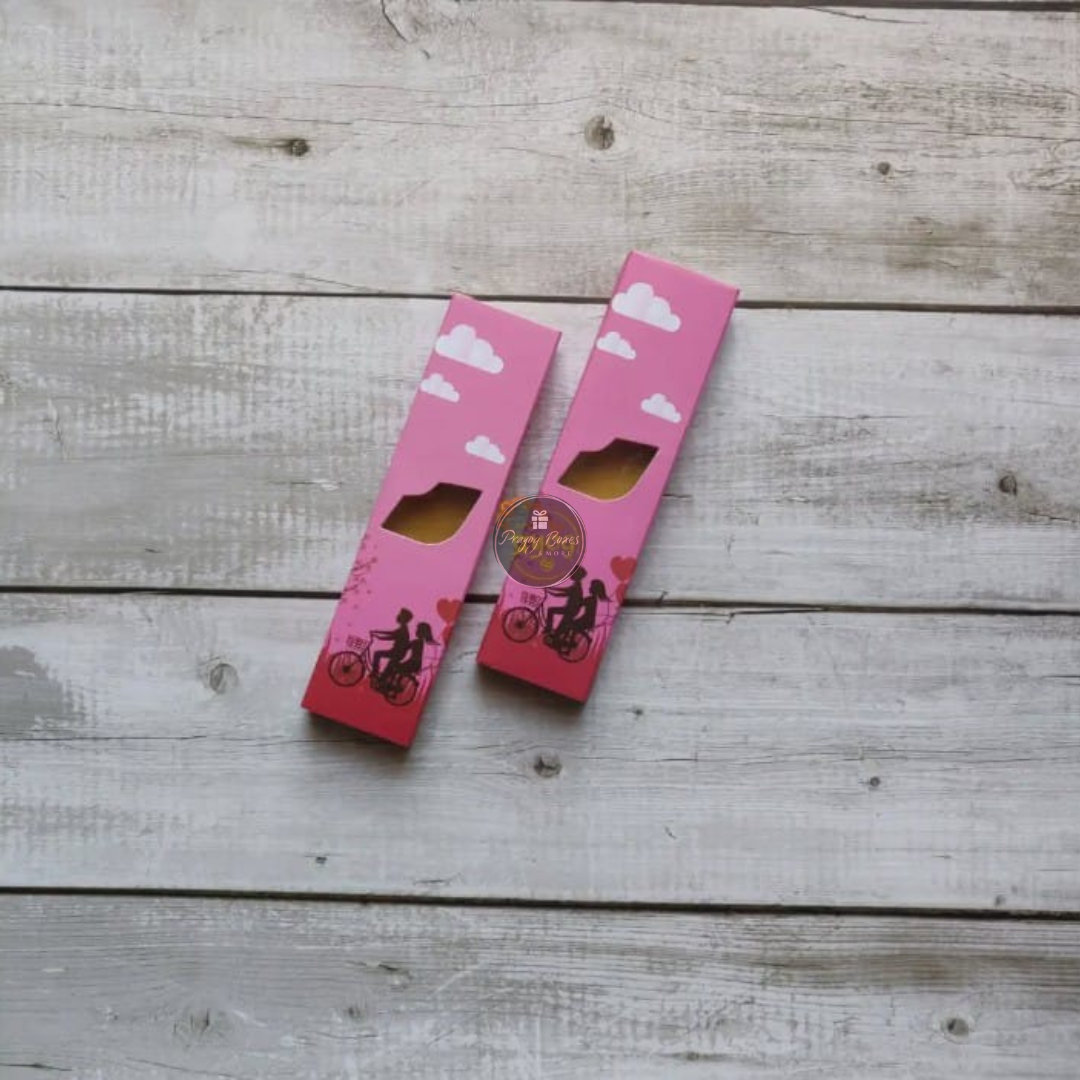 Valentine's Lip Shape Chocolate Rectangle Box | Pack of 5 Pcs