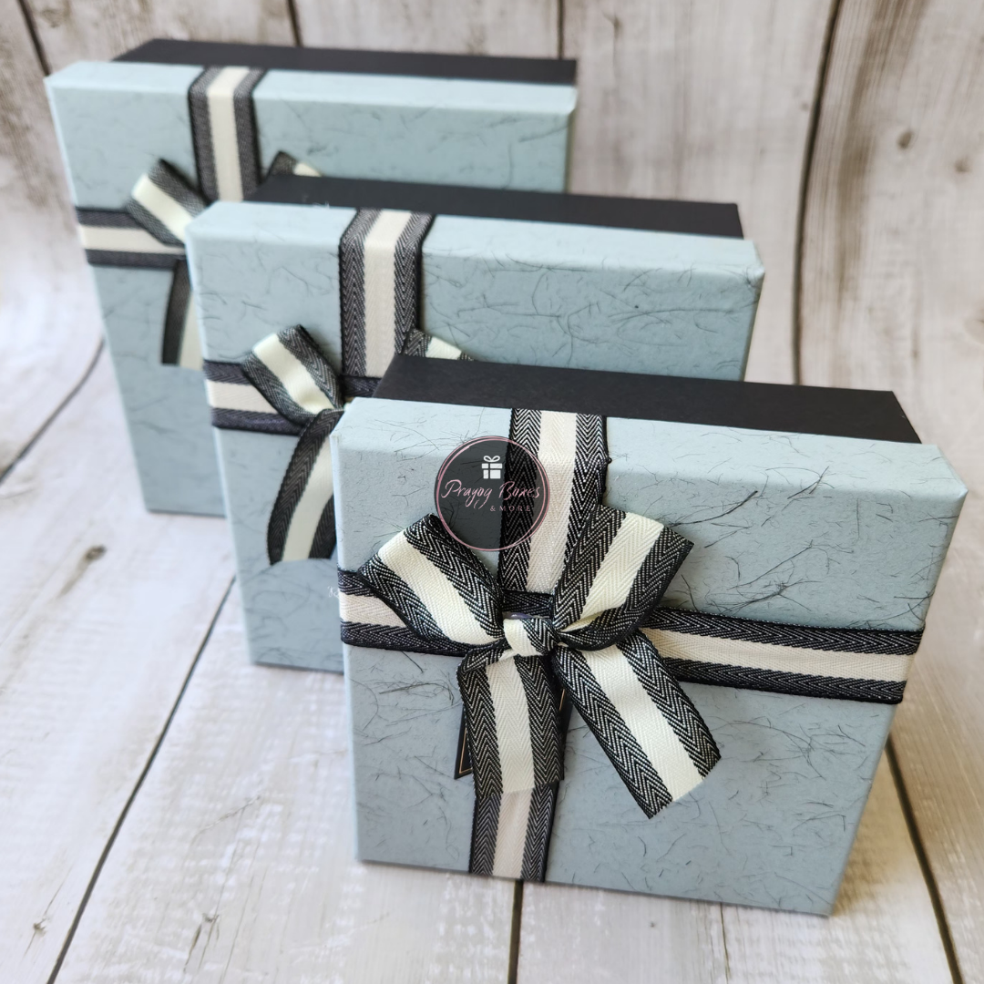 Grey and Black Square Gift Box | Gift Hamper