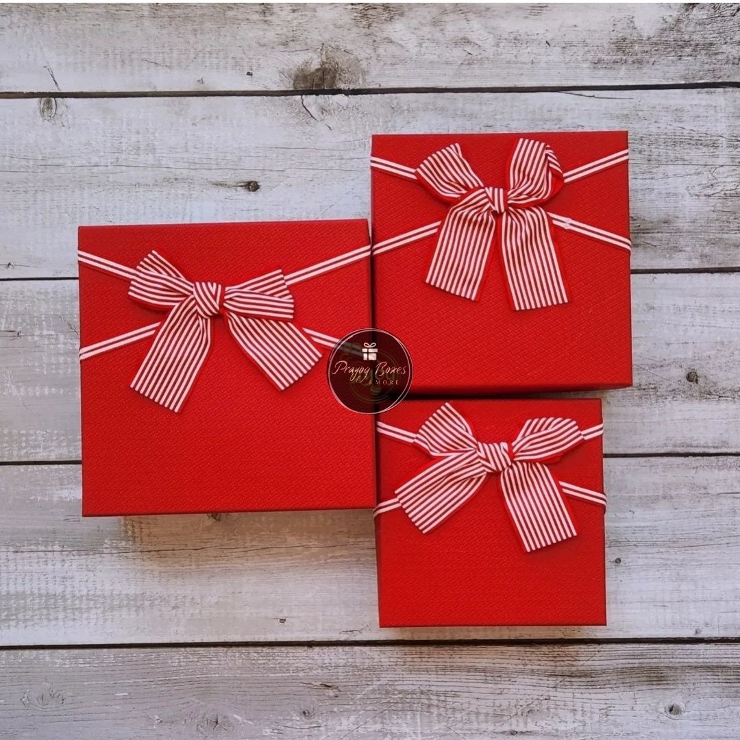Red and White Square Gift Box |Gift Hamper