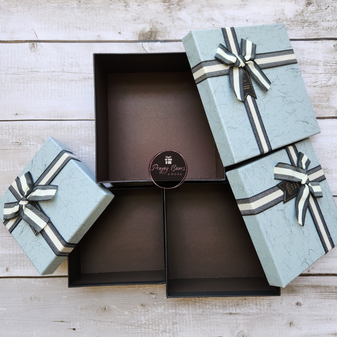 Grey and Black Square Gift Box | Gift Hamper