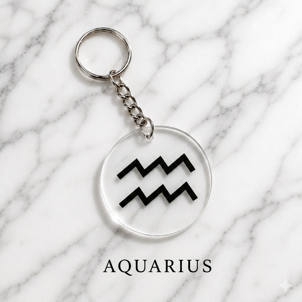 Aquarius Keychain | Kumbh Rashi Keychain