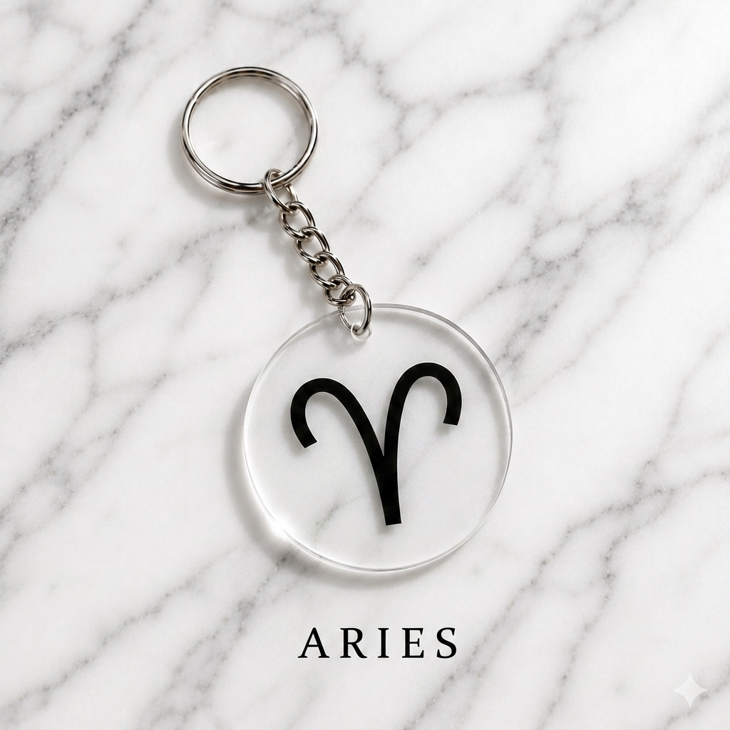 Aries Keychain | Mesh Raashi Keychain