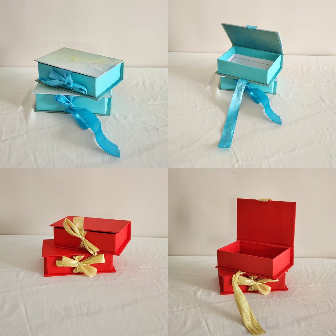 Cute Mini Box with Ribbon(Pack of 2 boxes)