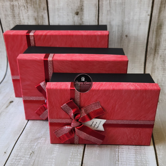 Rectangle Red Top Black Base Gift Box