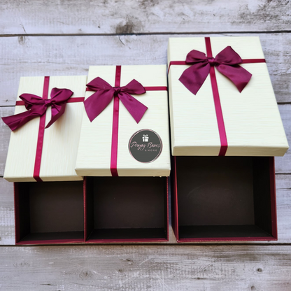 Rectangle White Top Red Base Gift Box