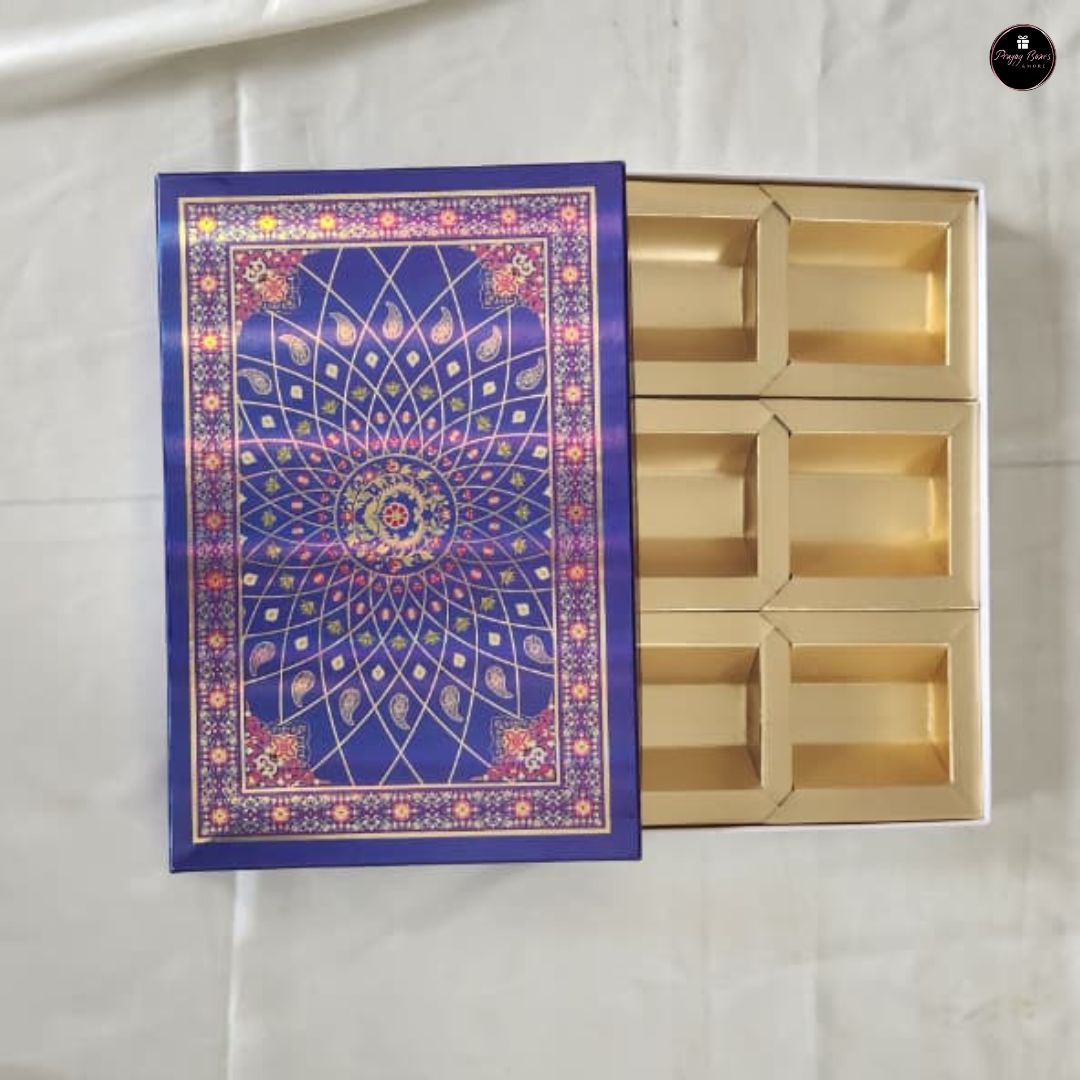 Dry Fruit Box | 6 Compartments| Pack of 2pcs