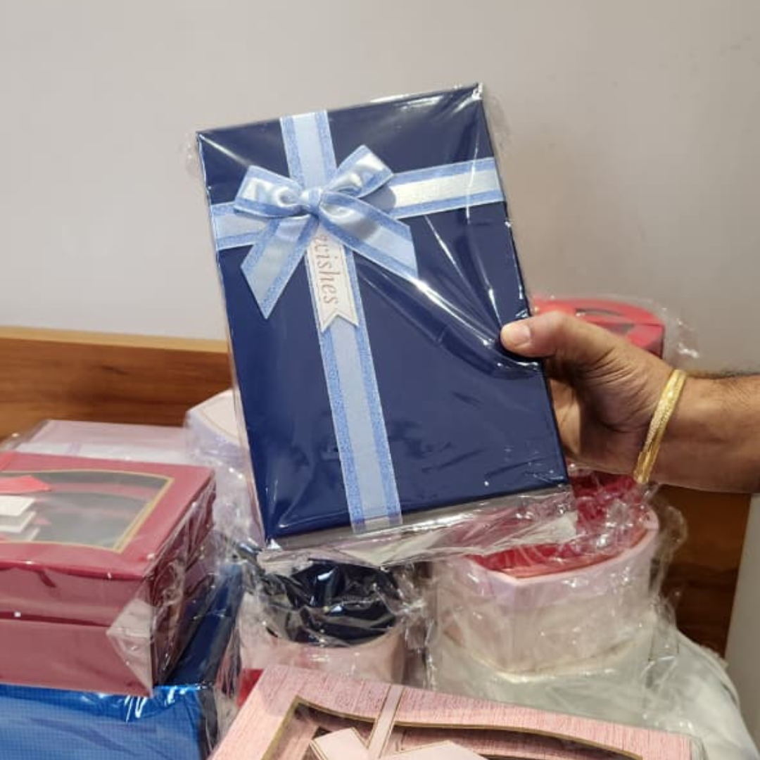 Rectangle Blue Gift Box | Gift Hamper