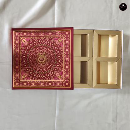 Dry Fruit Box | 4 Compartments| Pack of 2pcs