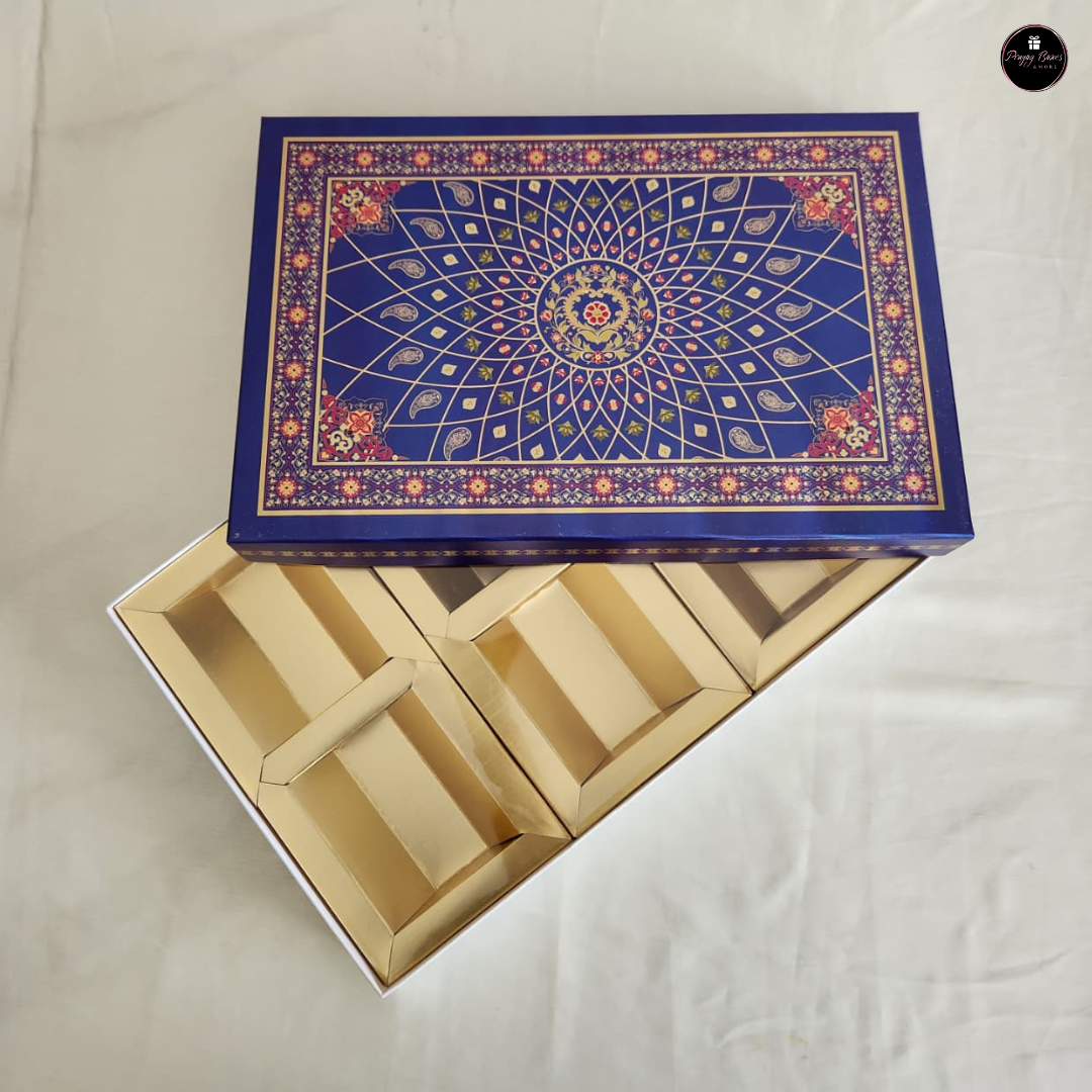 Dry Fruit Box | 6 Compartments| Pack of 2pcs