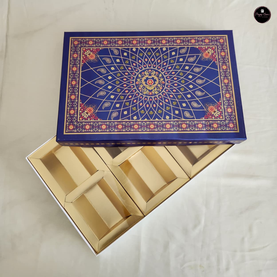 Dry Fruit Box | 6 Compartments| Pack of 2pcs