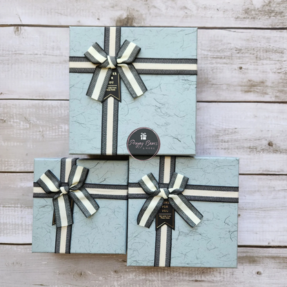 Grey and Black Square Gift Box | Gift Hamper