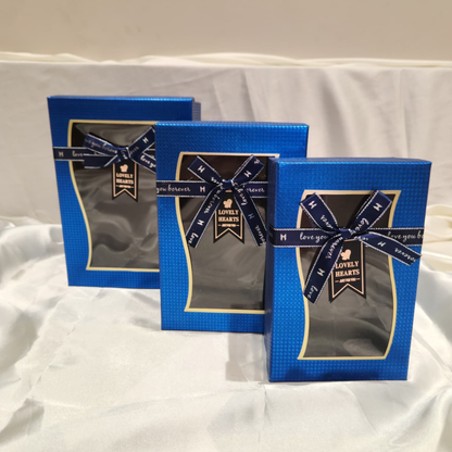 Rectangle navy blue with lid gift box | Gift Hamper