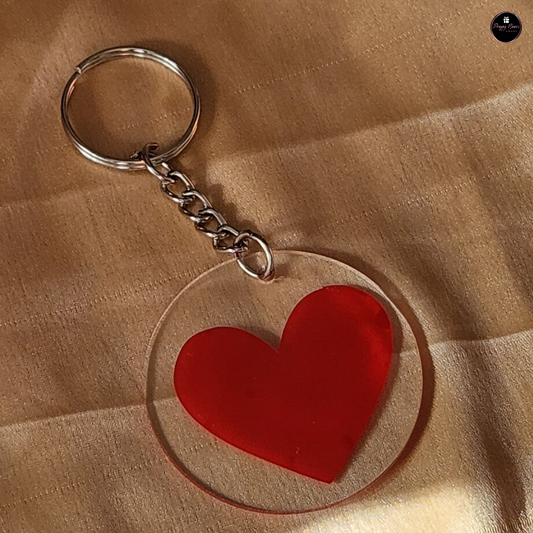 Heart Style Acrylic Keychain