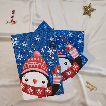 Christmas Glitter Penguin Box