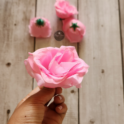 Pink Artificial Decorative Flowers | Pack of 5pcs