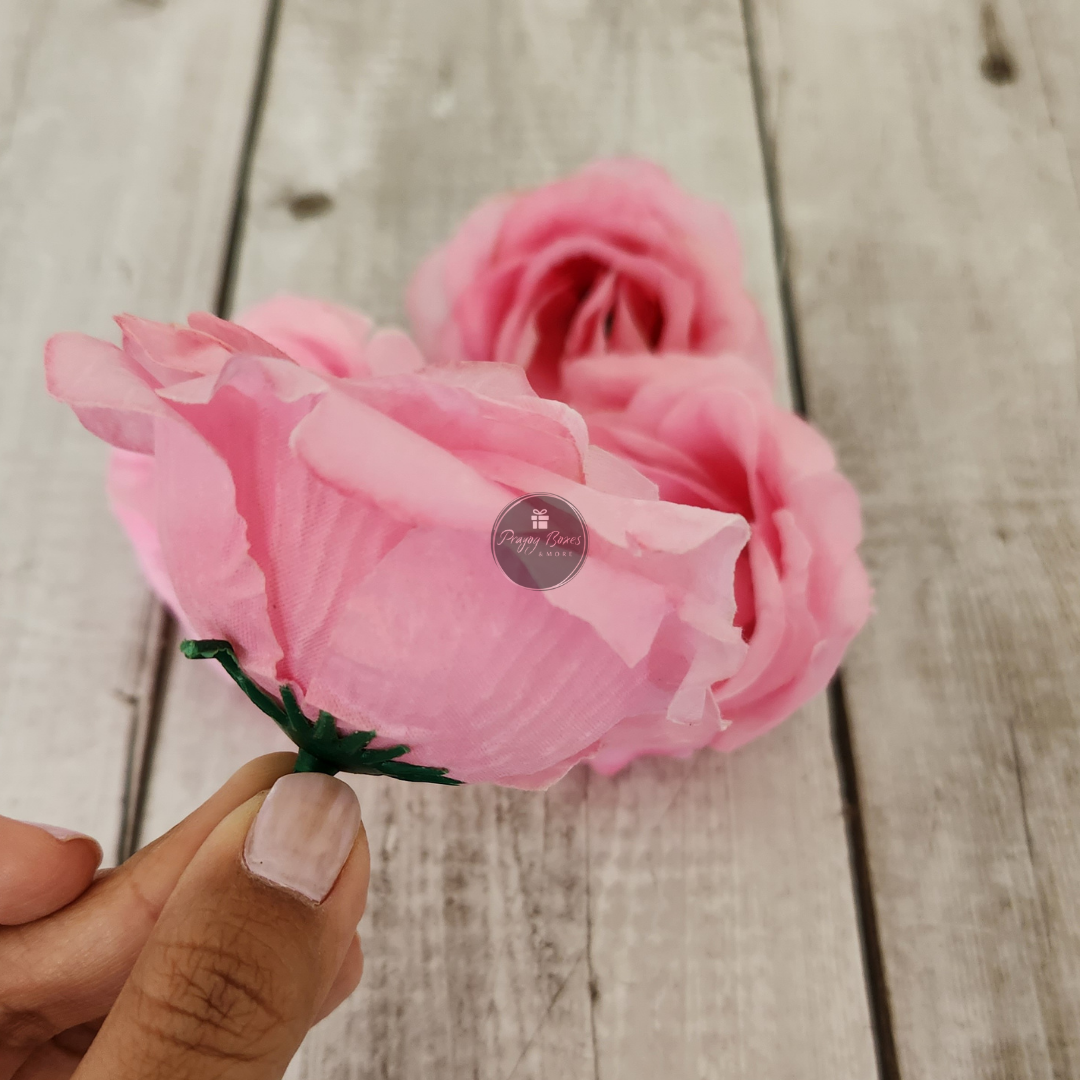 Pink Artificial Decorative Flowers | Pack of 5pcs