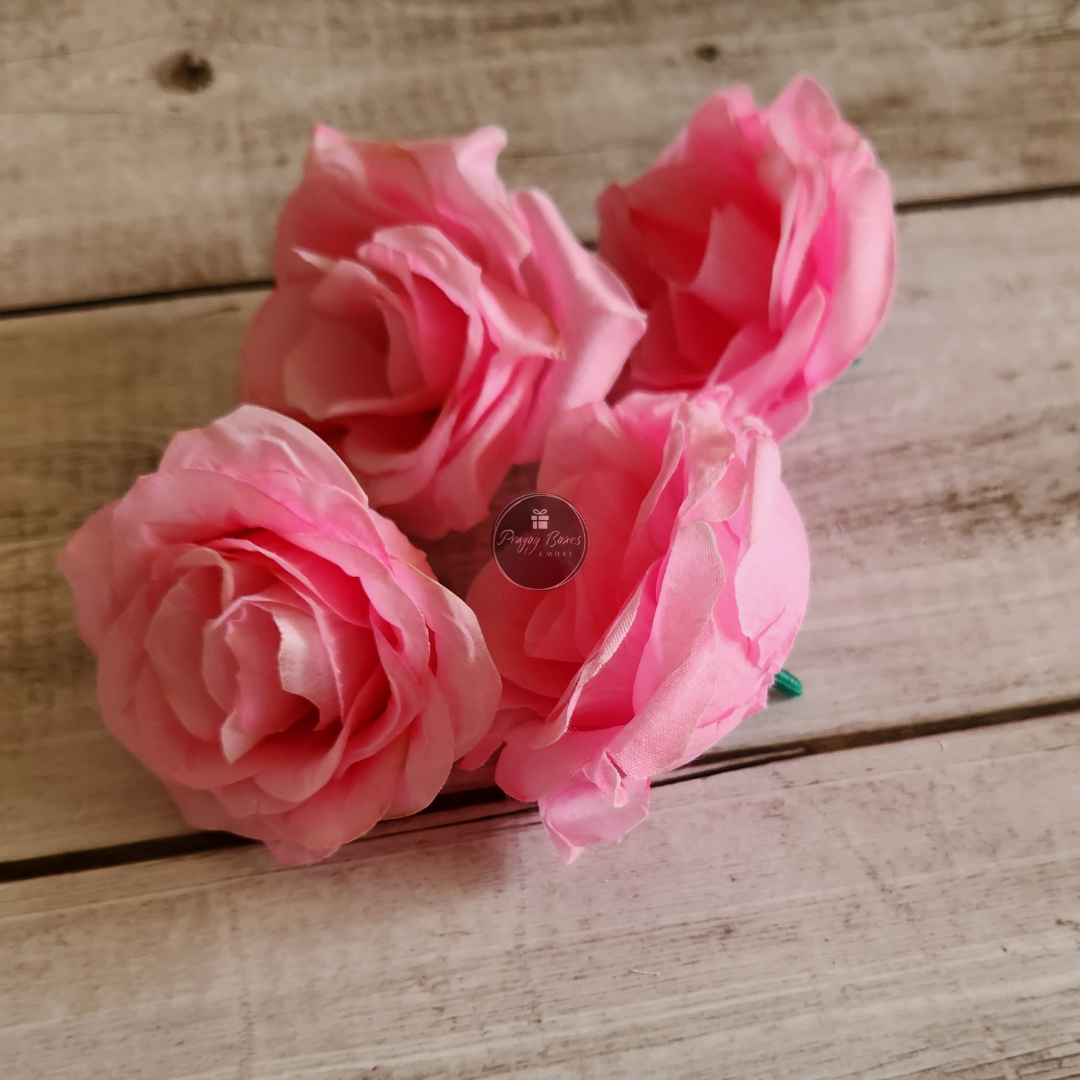 Pink Artificial Decorative Flowers | Pack of 5pcs