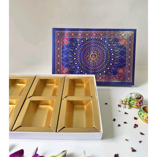 Dry Fruit Box | 6 Compartments| Pack of 2pcs