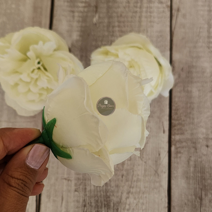 White Rose Decorative Flowers | Pack of 5 pcs