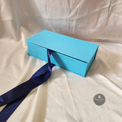 Rigid Box 8x4x2 inches with ribbon | Best for Gifting | Pack of 2 Boxes