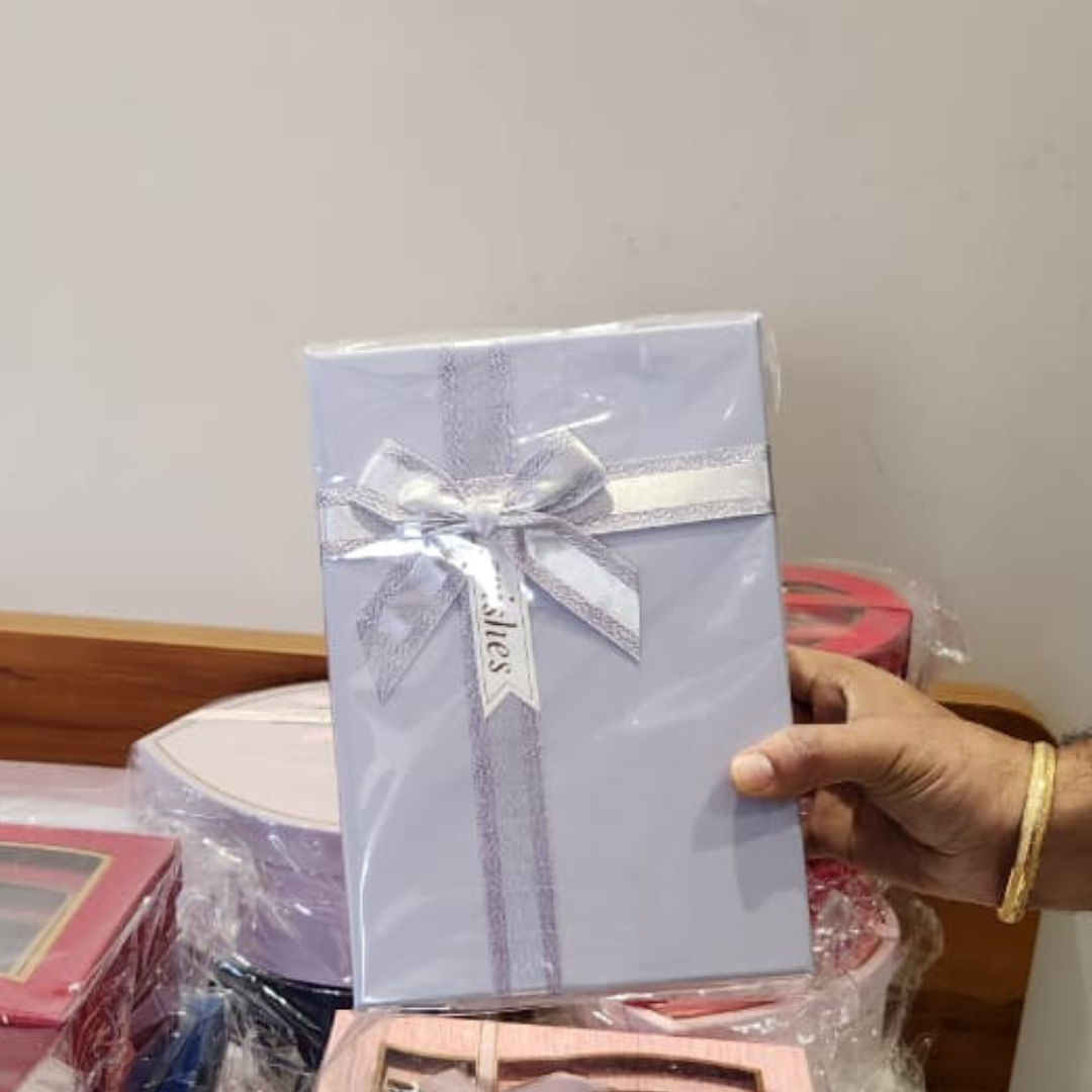 Rectangle grayish violet Gift Box | Gift Hamper