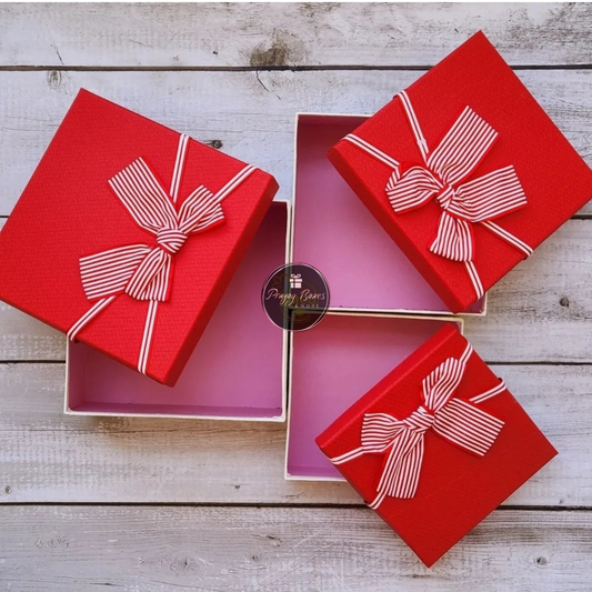 Red and White Square Gift Box