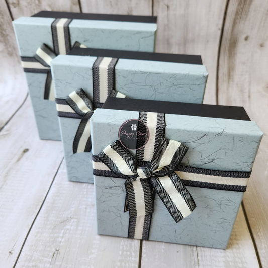 Grey and Black Square Gift Box