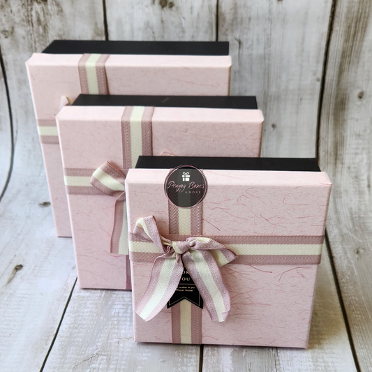 Pink and Black Square Gift Box