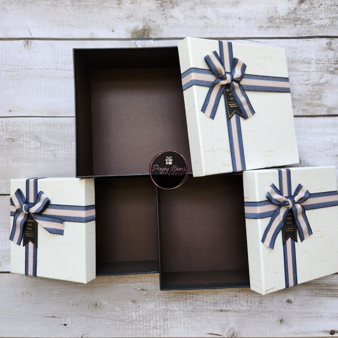 White and Black Square Gift Box