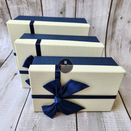 Rectangle White Top Blue Base Gift Box